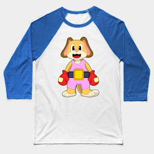 Dog at Boxing with Boxing gloves Baseball T-Shirt